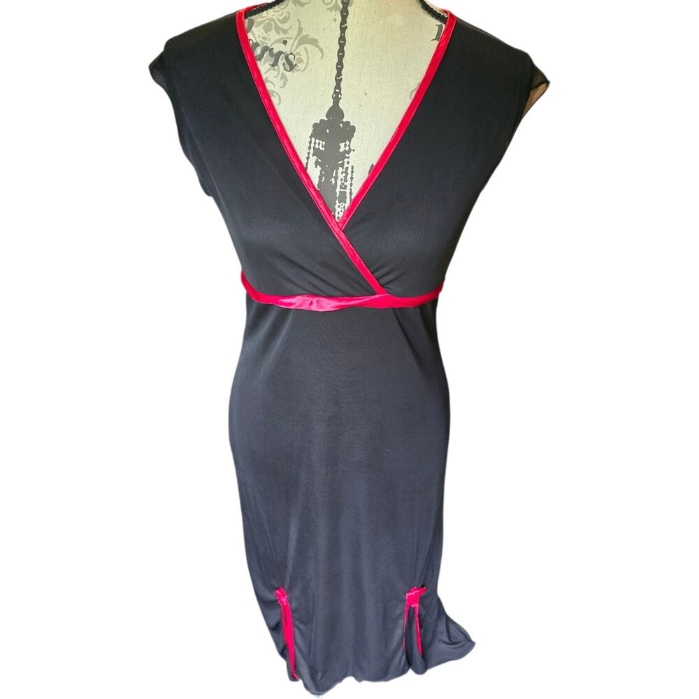 Y2k Ruby Rox Black Red Dress Asymmetrical Cocktail Dress Size L